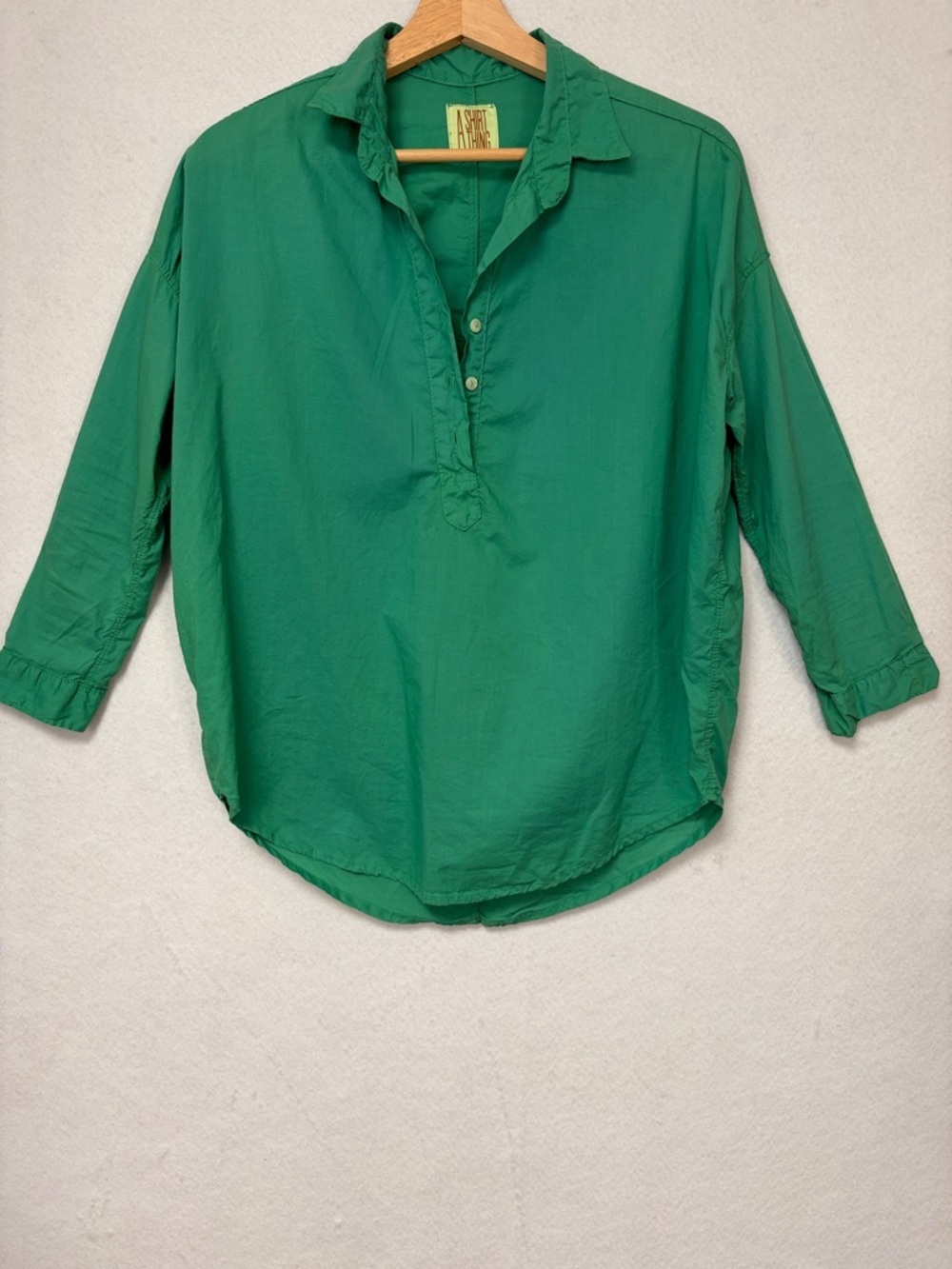 A Shirt Thing - Sammy style in Kelly green color - Made in Italy 
Size Small